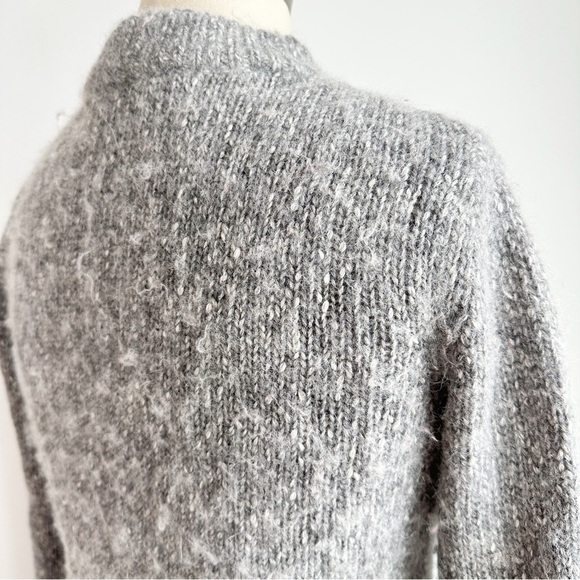 Theory Speckled Crewneck Sweater in Tweed Alpaca Grey Size XS - Picture 6 of 8